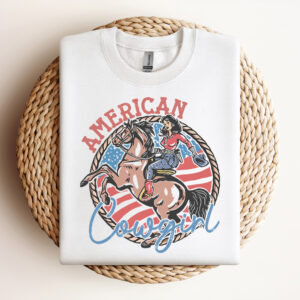 American Cowgirl SVG Vector Design 4th Of July Vector Western Shirt SVG Design