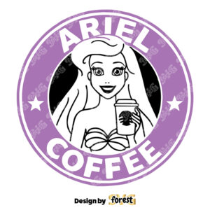 Ariel Coffee SVG Ariel Starbucks Coffee SVG The Little Mermaid 0