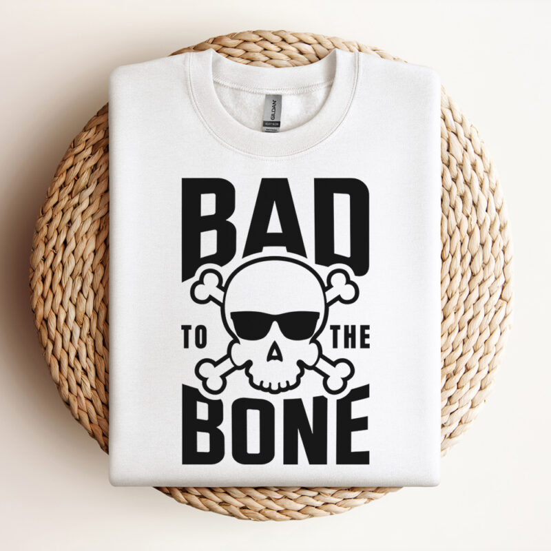 Bad To the Bone SVG Halloween SVG Skull SVG Funny Halloween SVG Ghost SVG Design