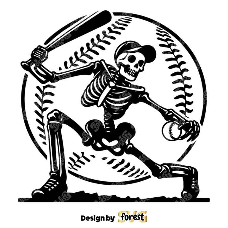 Baseball SVG Skeleton Baseball Player SVG Skeleton Baseball SVG Baseball Clipart Baseball Cut File Baseball SVG