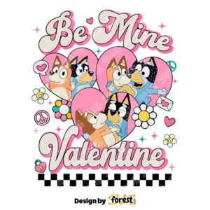 Be Mine Valentine Bluey Bingo PNG 0