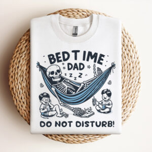 Bed Time Dad Do Not Disturb SVG Funny Skeleton Dad Vector Design Trendy FatherS Day T Shirt Mug Retro Design Design