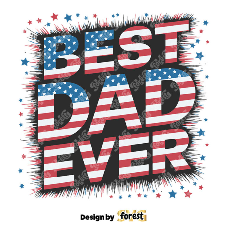 Best Dad Ever Retro America Dad SVG