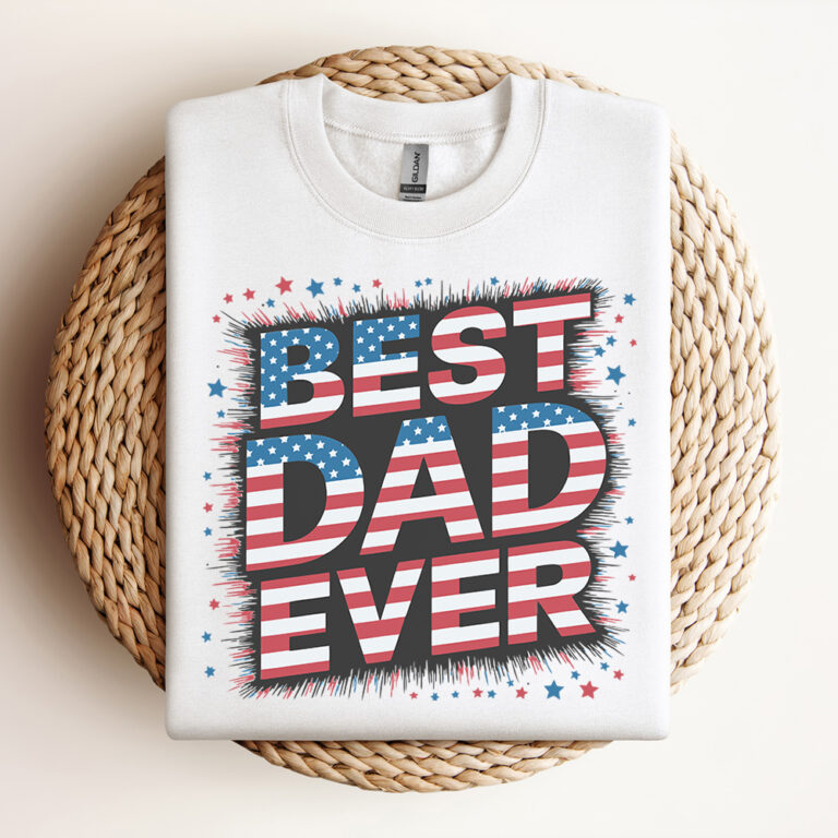 Best Dad Ever Retro America Dad SVG Design