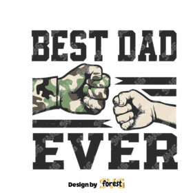 Best Dad Ever Retro Dad And Son Fists SVG