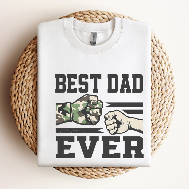 Best Dad Ever Retro Dad And Son Fists SVG Design