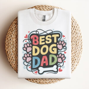 Best Dog Dad Happy Fathers Day SVG Design