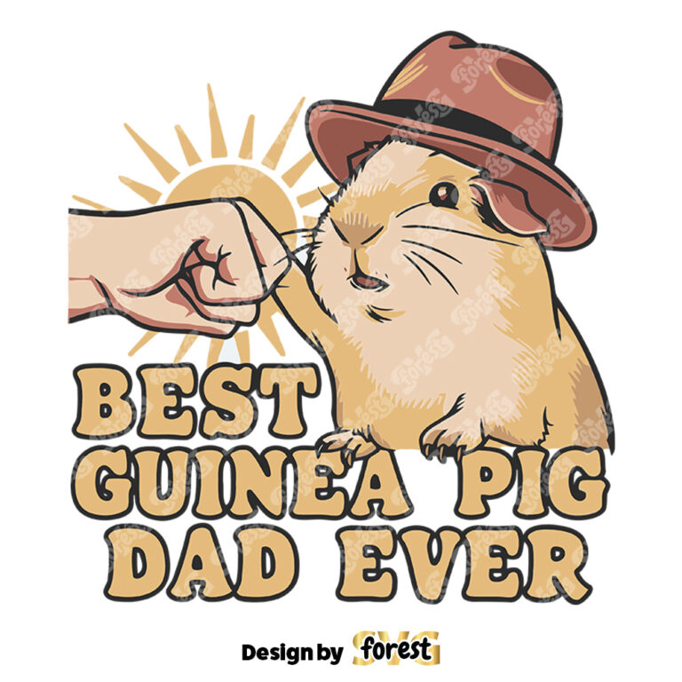Best Guinea Pig Dad Ever Groovy Dad SVG