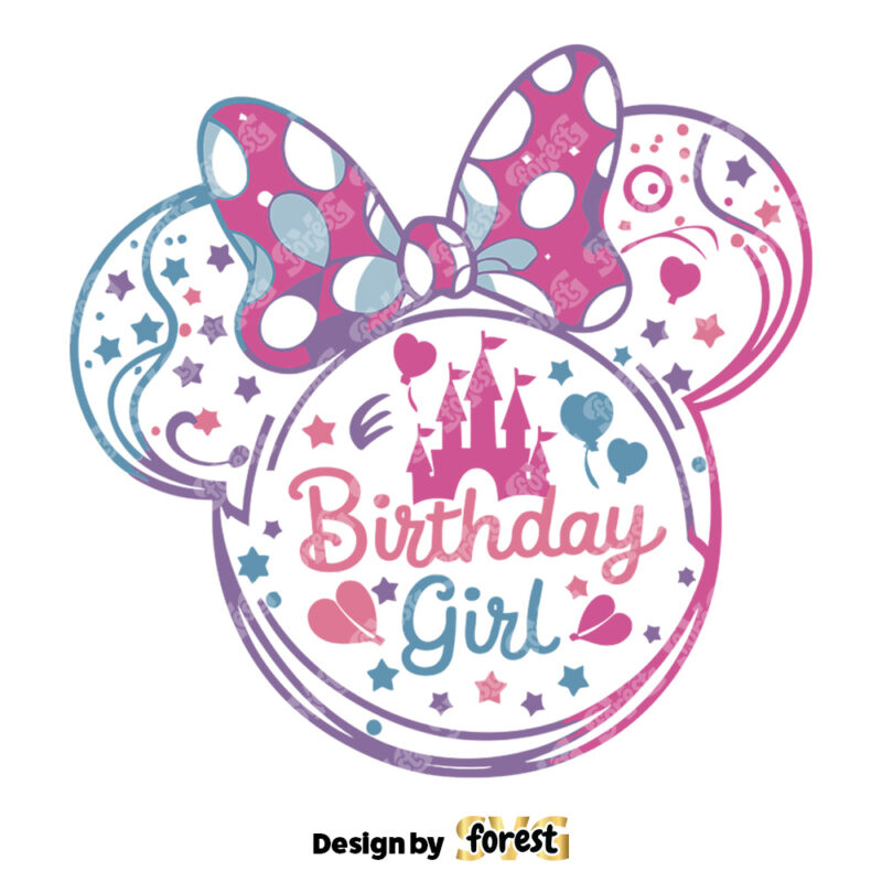 Birthday Girl Disney Minnie Mouse Ears SVG