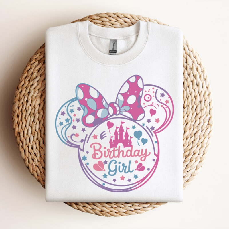 Birthday Girl Disney Minnie Mouse Ears SVG Design