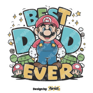 Cartoon Fathers Day Best Dad Ever SVG