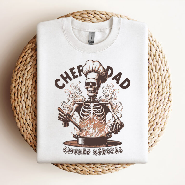 Chef Dad Smoked Special SVG Funny Skeleton Dad Vector Design Design