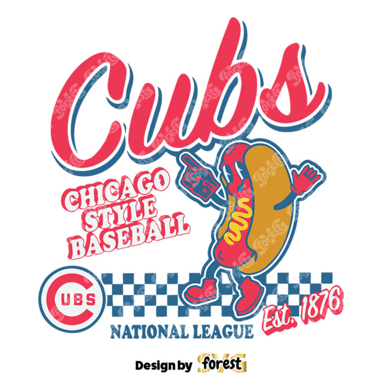Chicago Cubs Style Baseball National League Est 1876 SVG