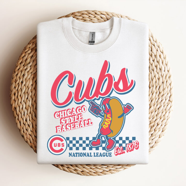Chicago Cubs Style Baseball National League Est 1876 SVG Design