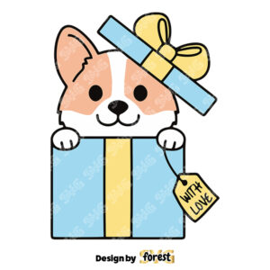 Christmas Corgi SVG Christmas Gift Cut File Funny Corgi Dog SVG 0