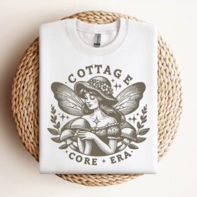 Cottage Core Era SVG Fairy Girl SVG Cut File Mushroom Cottage Core Mushroom SVG Vintage SVG Design