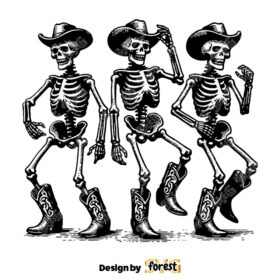 Cowboy Skeleton SVG Cut File Skeleton Cowboy SVG Cowboy Western SVG Vintage SVG