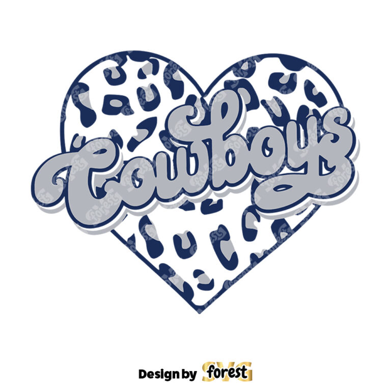 Cowboys Heart Leopard SVG Digital Download 0