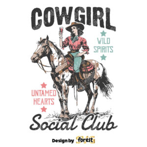 Cowgirl Social Club SVG Cowgirl Shirt Design Western Girl Vector SVG Country Girl Shirt Print