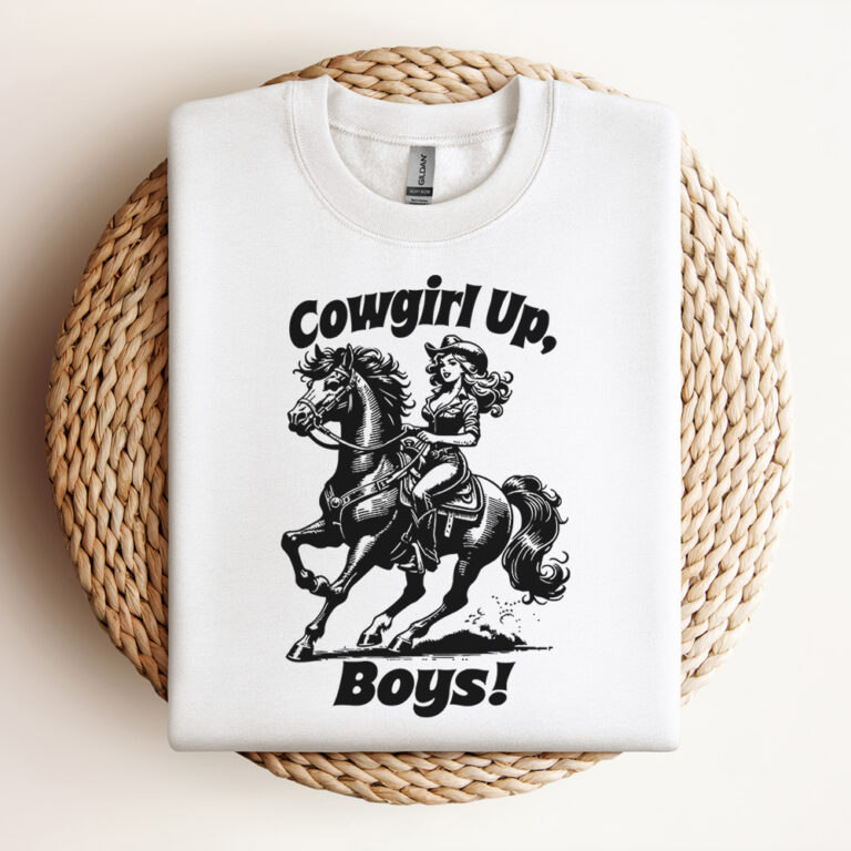 Cowgirl Up Boys SVG Cut File Cowgirl SVG Cowboy Western SVG Vintage SVG Design