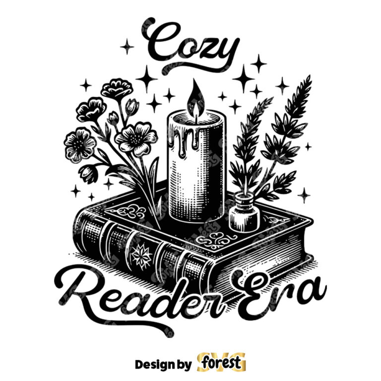 Cozy Reader Era SVG Bookish SVG Vintage Retro Bookish SVG Vintage SVG