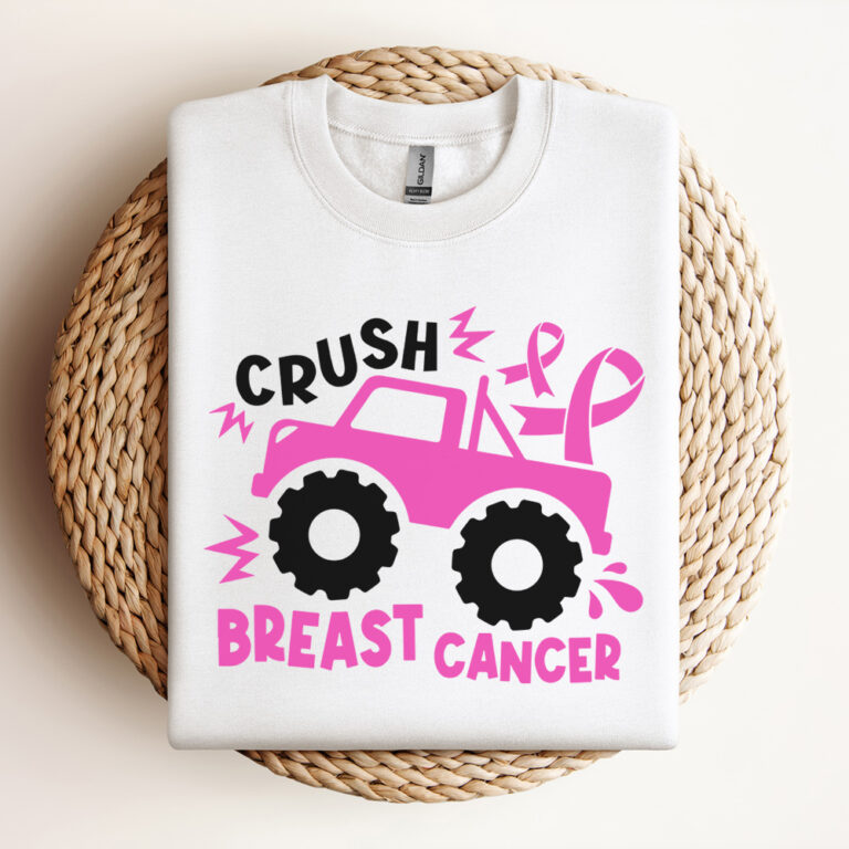 Crush Breast Cancer Truck SVG Breast Cancer Awareness SVG 2
