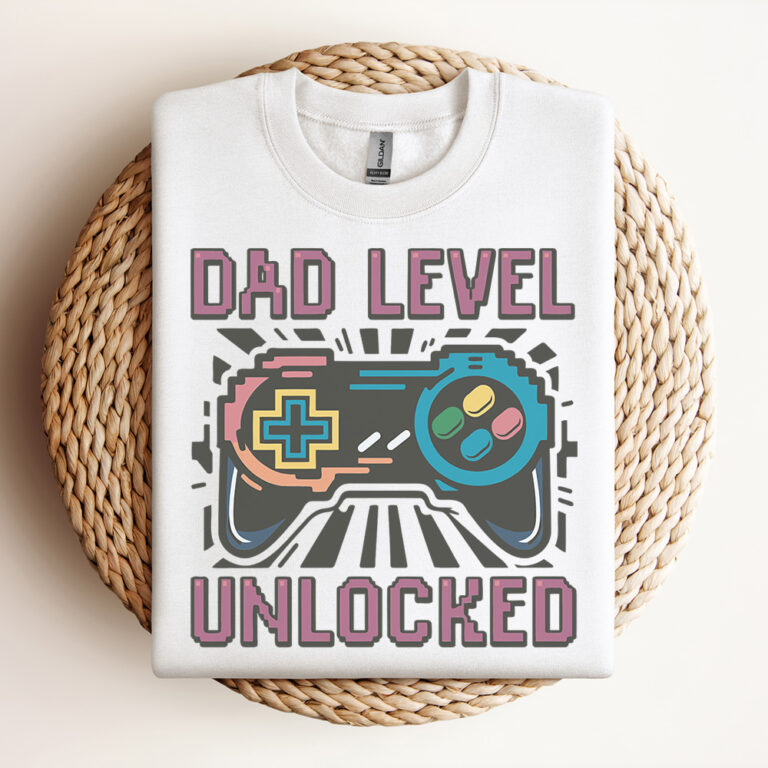 Dad Level Unlocked Gaming Controller SVG Design