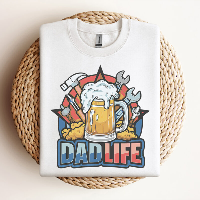 Dad Life Beer Tools Happy Fathers Day SVG Design