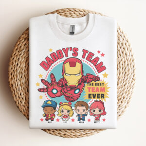 Daddys Team the Best Team Ever Marvel Dad SVG Iron Man SVG Design
