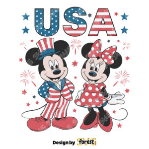 Disney Mickey Minnie USA 4th Of July SVG