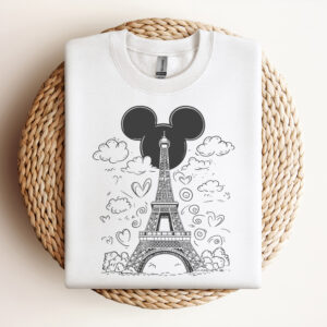 Disney Vacation Eiffel Tower Mickey Mouse Ears SVG Design