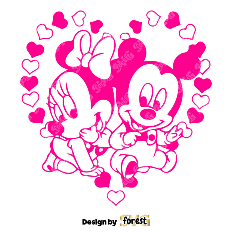Disney Valentines Couple Mickey Minnie SVG 0