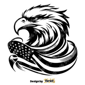 Eagle With American Flag SVG American Flag SVG Eagle SVG 4th Of July SVG Eps Eagle through Flag SVG Eagle Shirt