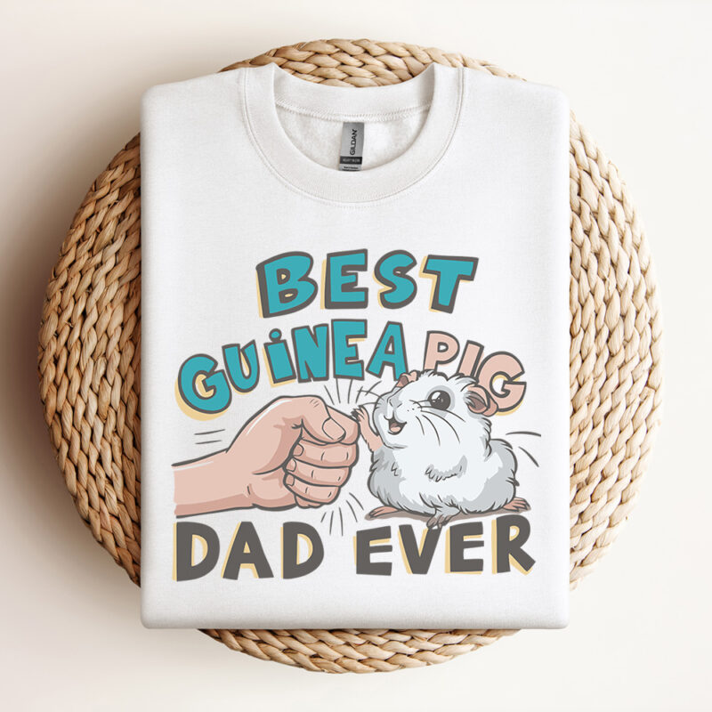 Fathers Day Best Guinea Pig Dad Ever SVG Design