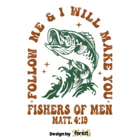 Fishers Of Men Hoodie Design SVG Retro Christian Vector Vintage MenS Bible Shirt SVG