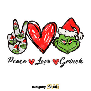Funny Peace Love Grinch SVG 0