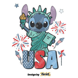Funny Stitch USA Statue Of Liberty SVG