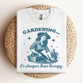Gardening ItS Cheaper than therapy SVG Gardening SVG Digital Design For T Shirts Stickers Tote Bags Vintage SVG Design