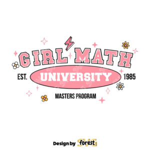 Girl Math University Est 1958 SVG 0