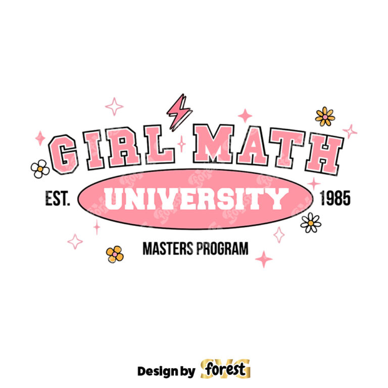 Girl Math University Est 1958 SVG 0