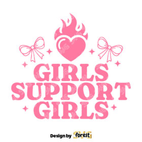 Girls Support Girls SVG Girl Gang SVG Digital Design For T Shirts Vintage SVG