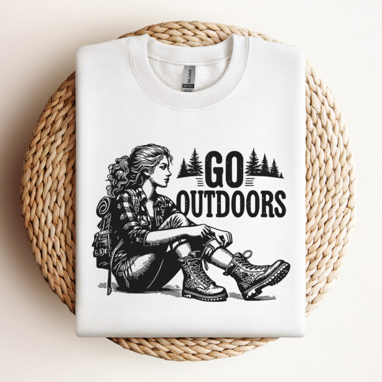 Go Outdoors SVG Hiking SVG Outdoors SVG Digital Design For T Shirts Stickers Tote Bags Vintage SVG Design