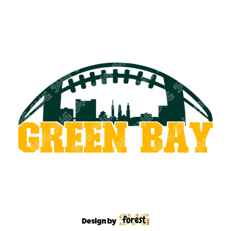 Green Bay Football Skyline SVG Digital Download 0