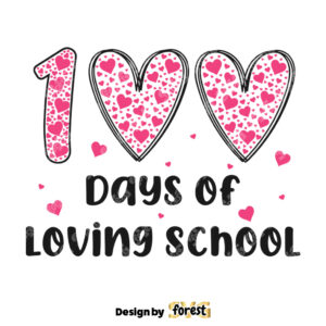 Groovy 100 Days Of Loving School SVG 0