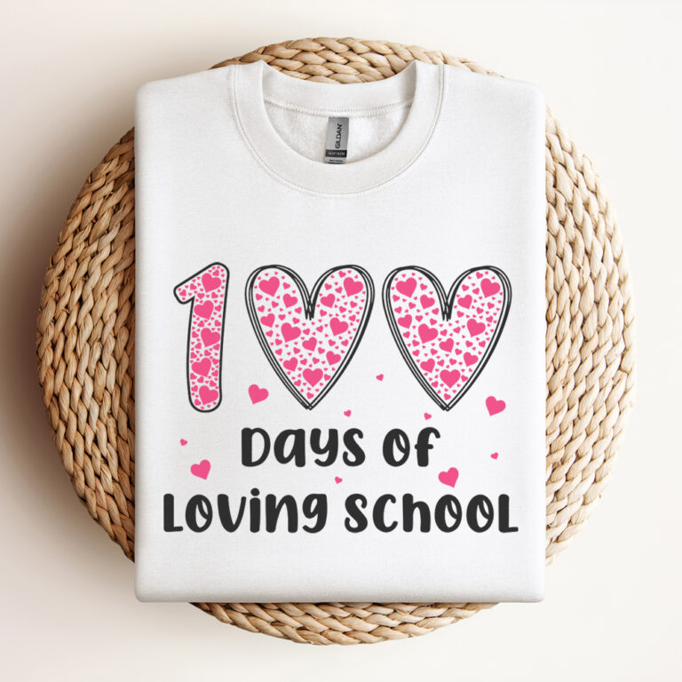 Groovy 100 Days Of Loving School SVG 2