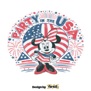 Groovy Party In the USA Minnie SVG