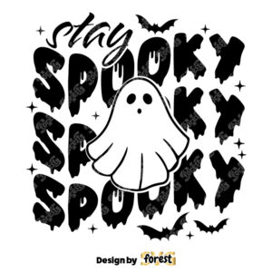 Halloween Stay Spooky SVG Boho Halloween SVG Front And Back Tshirt Design SVG