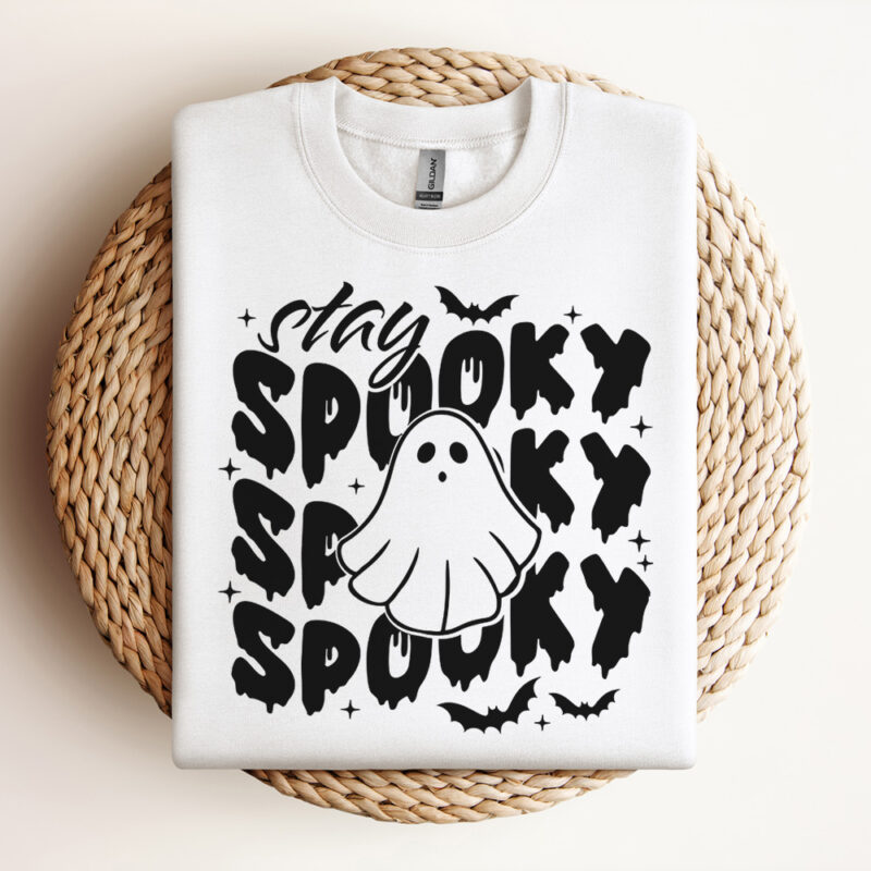 Halloween Stay Spooky SVG Boho Halloween SVG Front And Back Tshirt Design SVG Design
