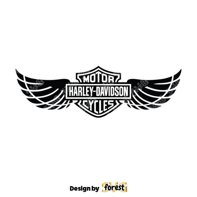 Harley Davidson SVG Black Silhouette SVG Cut Files 0