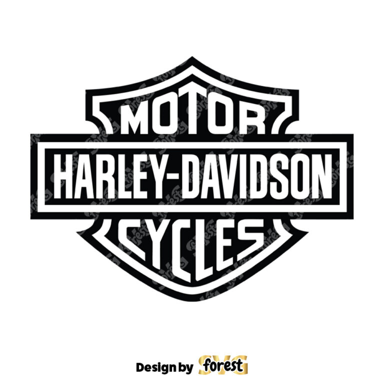 Harley Davidson SVG Black Silhouette SVG Cut Files PNG EPS DXF 0
